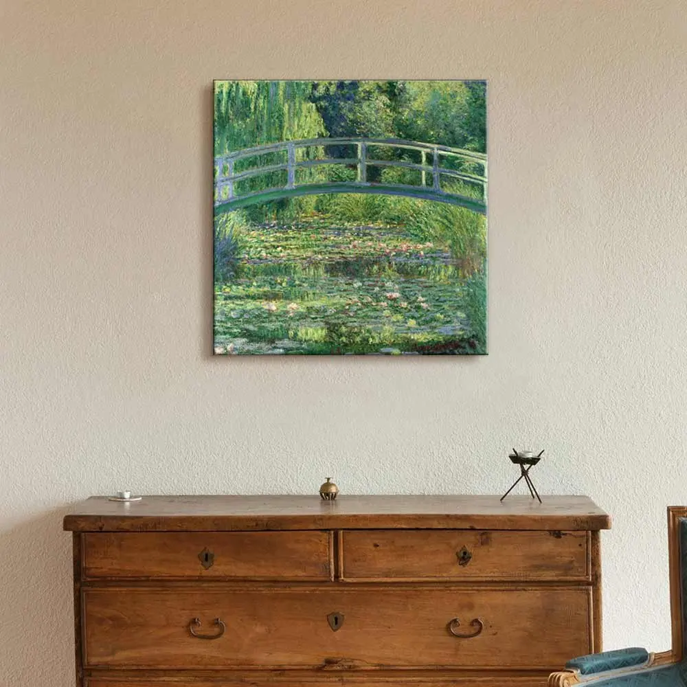Картина маслом мост и пруд водных лилий для дома офиса|canvas wall art|wall artclaude monet |