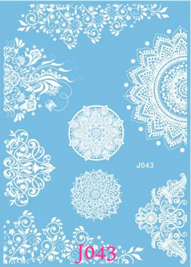 1 шт. Горячая сексуальная женская Татуировка боди-арт белые чернила Менди хна