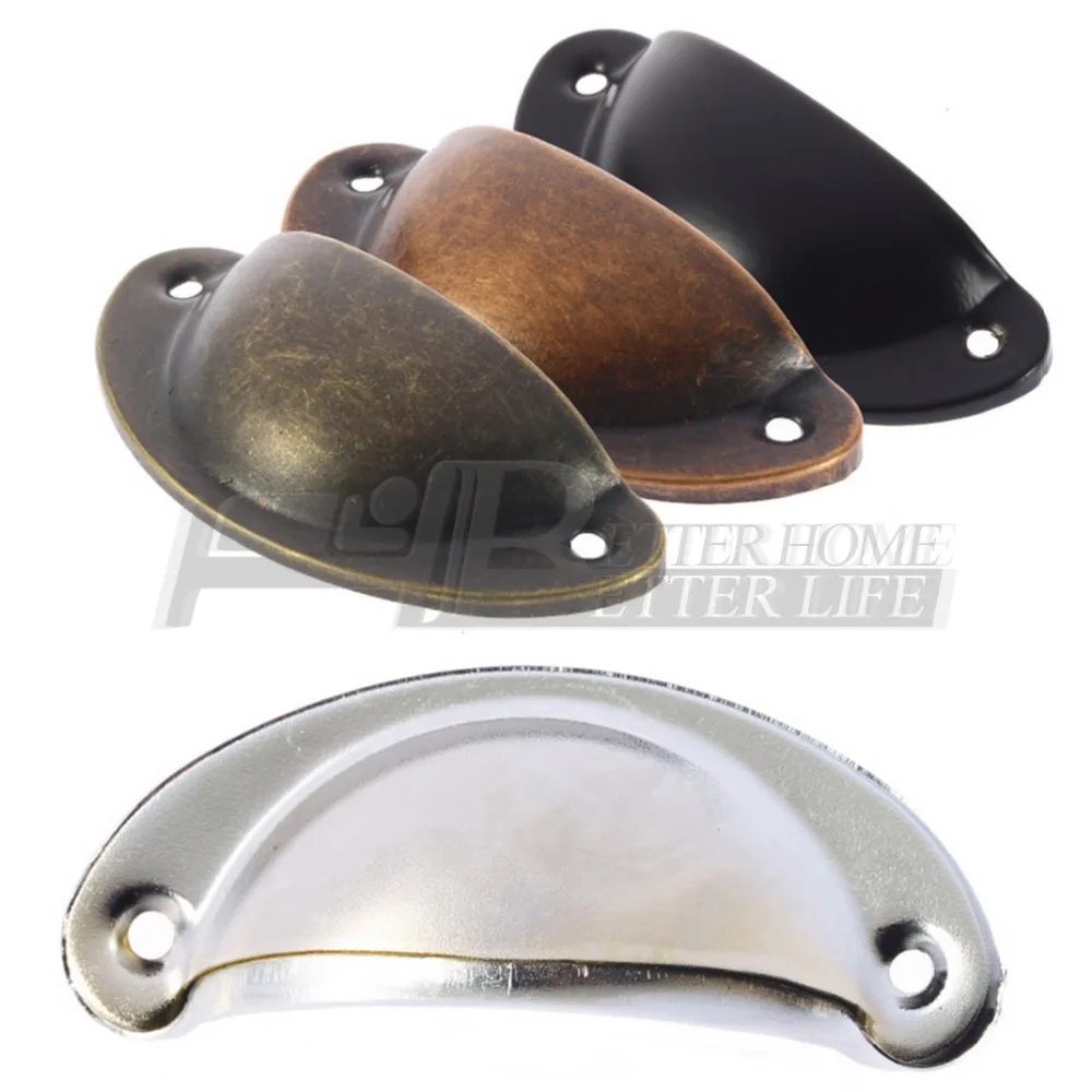 5 шт. черная винтажная дверная ручка в форме ракушки | Обустройство дома