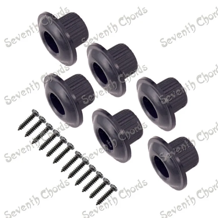 A Set of 6 Pcs Semiclosed Guitar Tuning Pegs Tuners Machine Heads Plastic Ferrules Bushing and 12 Mounting Screws - 3Colors | Спорт и