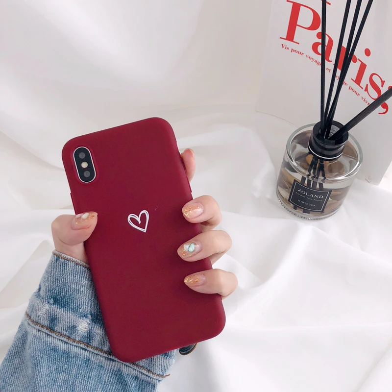 Мягкий ТПУ чехол Love для iPhone 6S 8 7 6 S Plus XR матовая задняя крышка Coque силиконовый чехол для iPhone X для iPhone 11 Pro XS Max чехол для телефона Capa