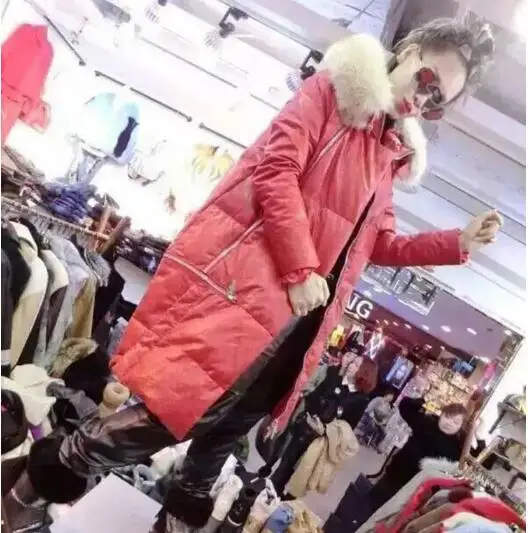 red Пальто из натурального меха, куртка из натуральной кожи, пальто из овчины, осенне-зимняя куртка, женская одежда, корейские пуховые пальто, женские топы ZT1566 - Цвет: red