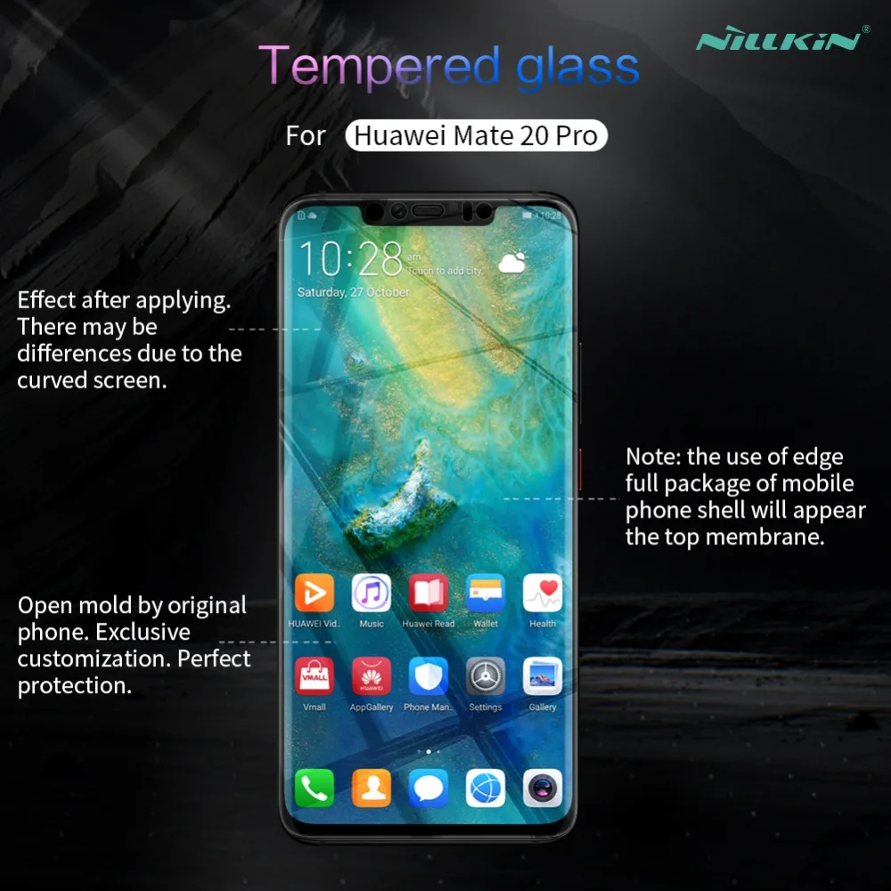 Huawei mate 20 закаленное стекло Nillkin 3D CP+ Max полное покрытие экрана протектор для huawei mate 20 Pro