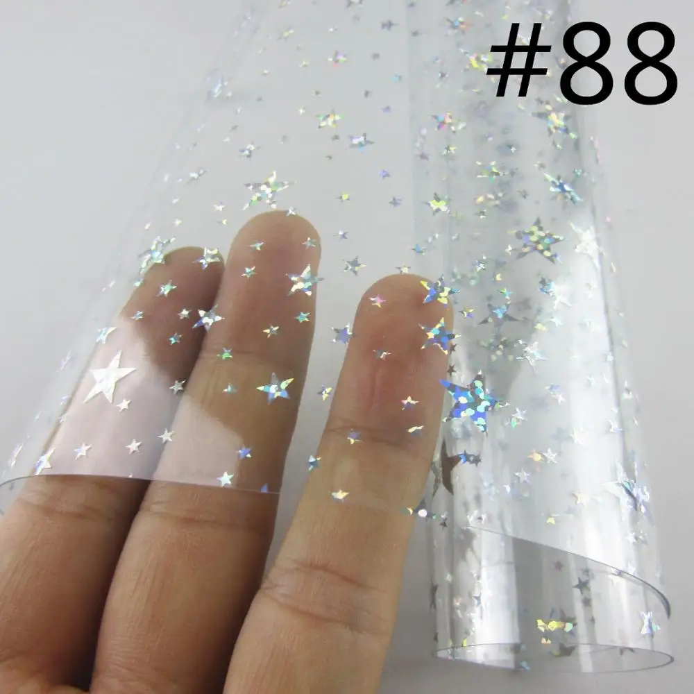 A4 лист 8 &quotx 11 8&quot Звезды блестящий порошок Tranparent PVCclear ПВХ для сумки луки DIY проект