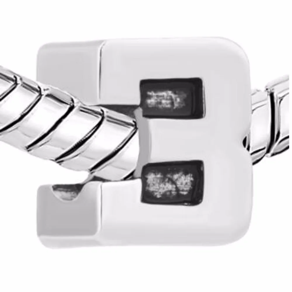 Слайд шарм Бесплатная доставка номер 3 три резные посеребренные бусины шармы