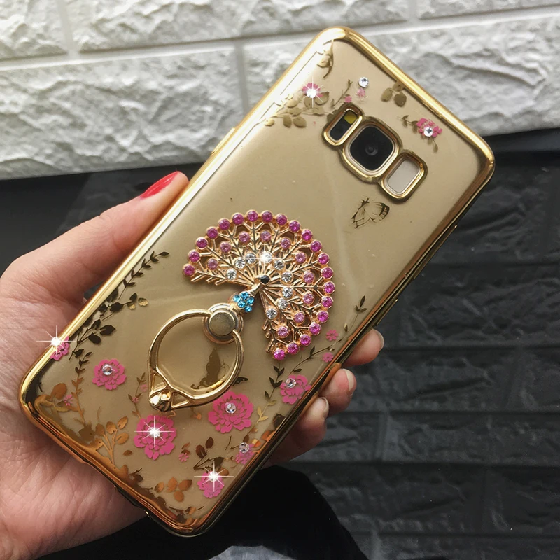 Новые роскошные KT кошка кольцо держатель телефона Чехлы для samsung S8 плюс S6 S7 край
