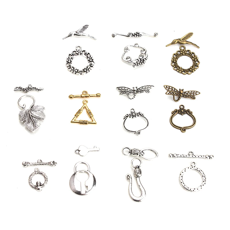 

5set/lot Creative OT Clasps & Hooks Jewelry Metal Connectors For Jewelry Making Accessories