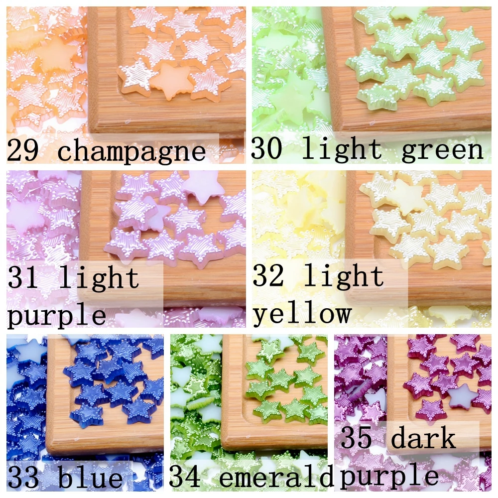 Полосатая Звездочка 10 мм 2000 шт много цветов с плоской задней частью имитация