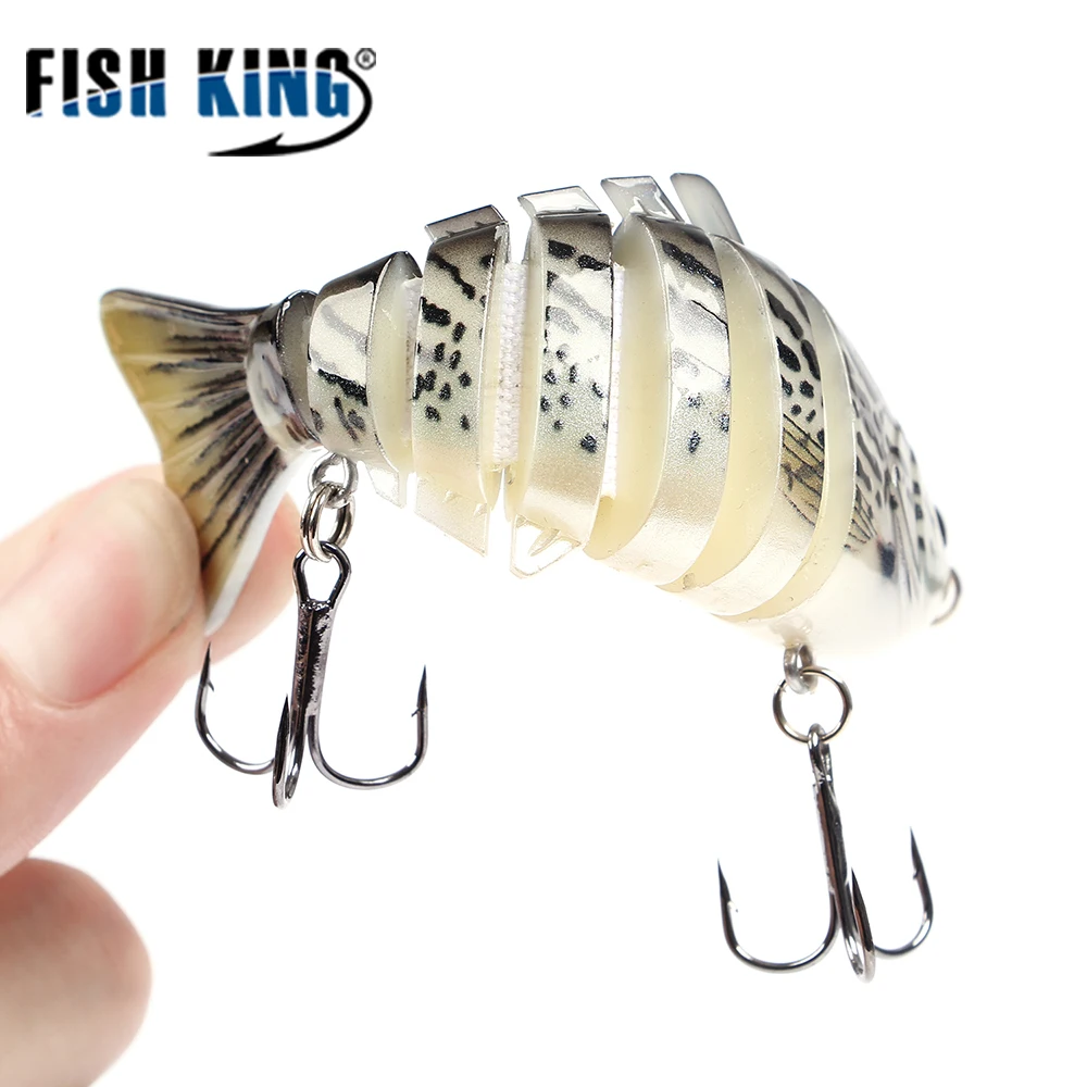Тонущий воблер FISH KING 7 сегментов приманки для рыбной ловли гольян 10 см 15 5 г