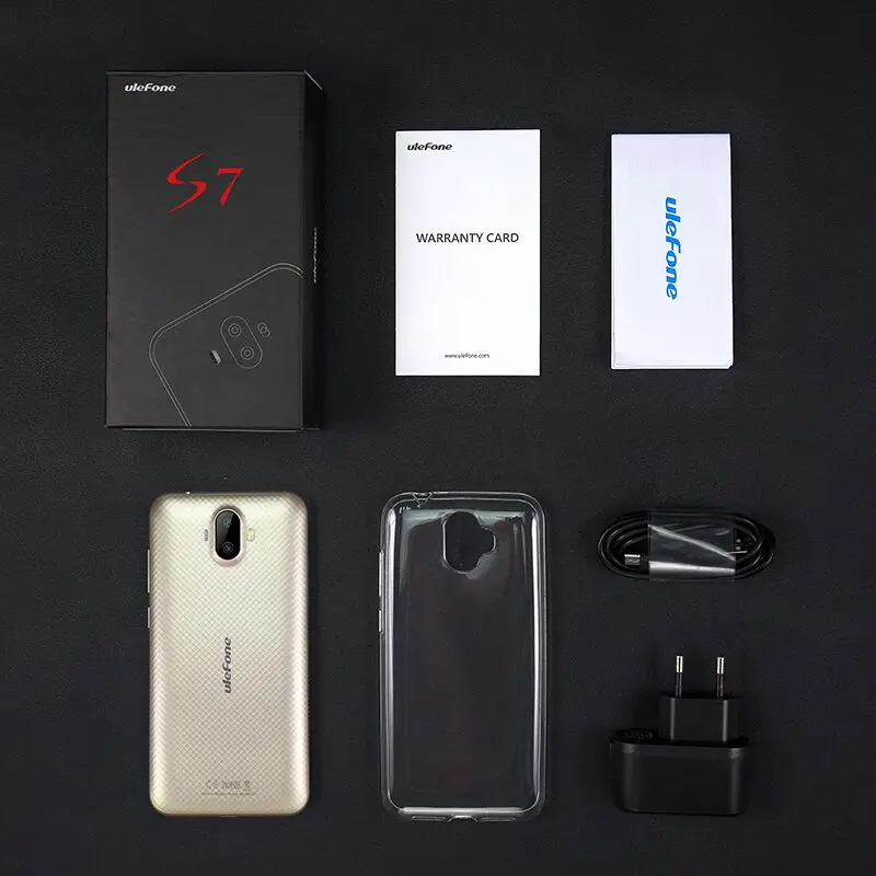 Ulefone S7 смартфон с 5 дюймовым дисплеем четырёхъядерным процессором MTK6580A ОЗУ 1 ГБ