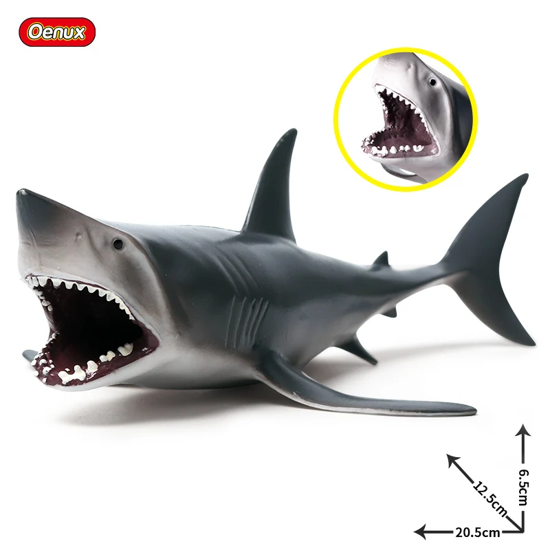 Shark 5 Oenux, новинка, морская жизнь, морские животные, мегалодон, Кит, большая акула, модель, фигурка, ПВХ, Акула, фигурки животных, игрушки, детский подарок - Цвет: Shark 5