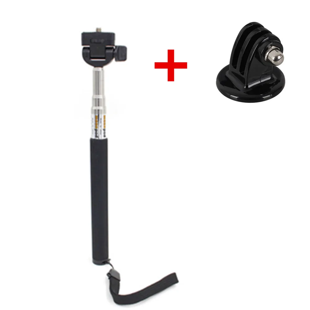 adapter 1 Выдвижная Ручка Selfie Универсальный Пау Де Перш Фотографии Самостоятельно Монопод Штатив Для IPhone GoPro, Xiaomi Sj4000 Аксессуары - Цвет: adapter 1