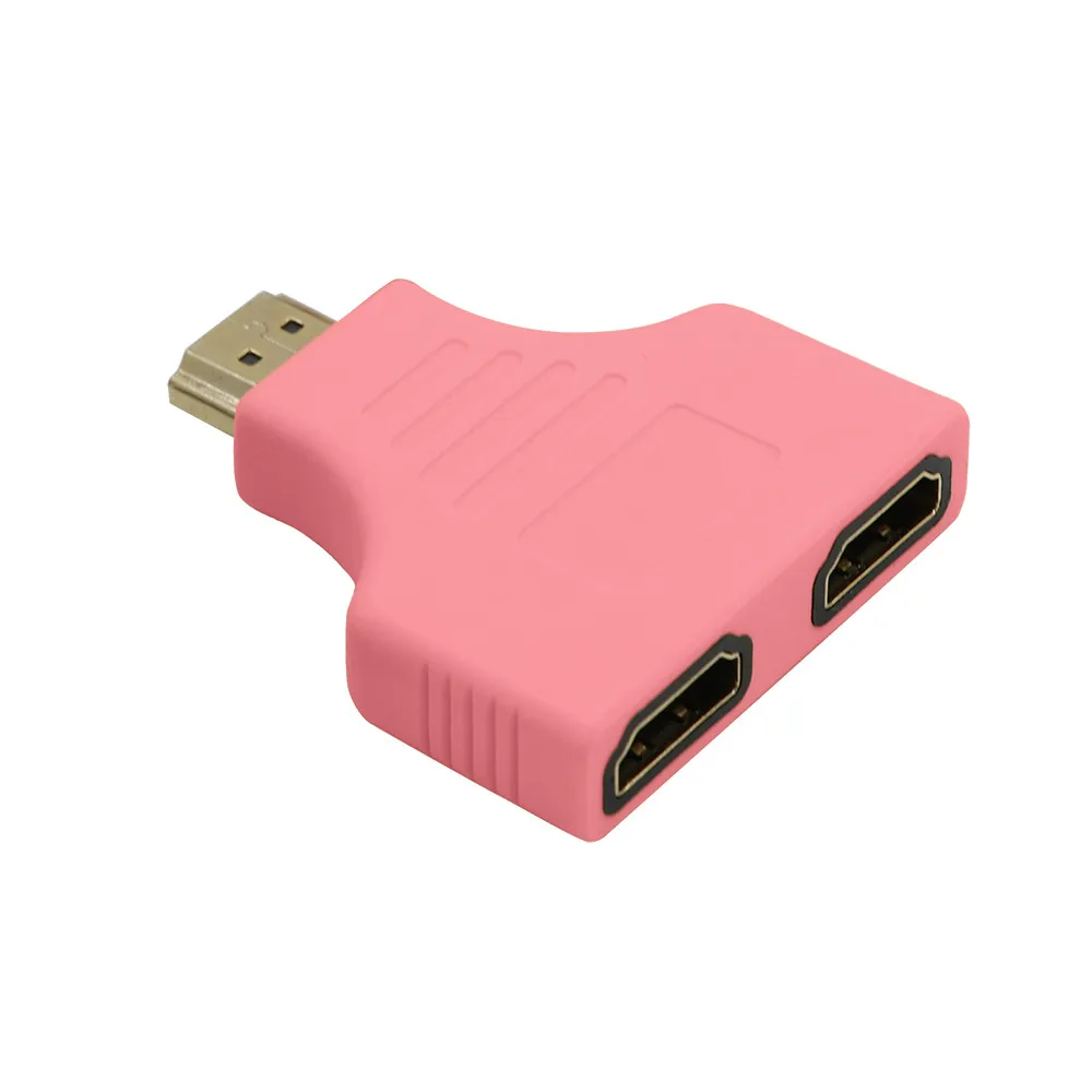 Новый 1080P многоцветный HDMI порт папа 2 Женский 1 в разветвитель адаптер конвертер