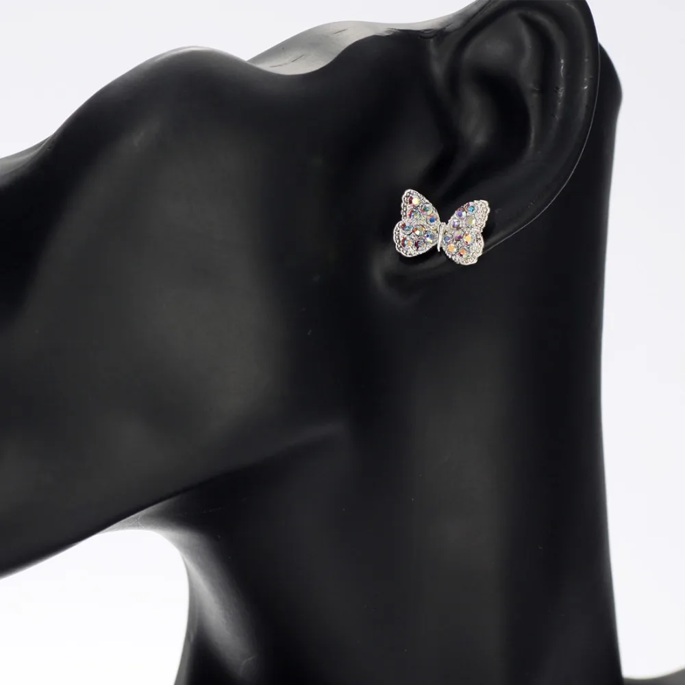 Серьги-гвоздики Neoglory с фианитами женские модные маленькие милые ювелирные