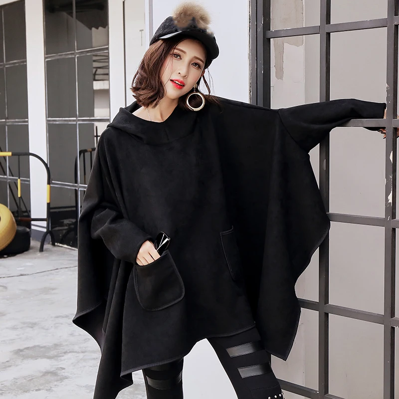 Толстовка CHICEVER Женская с рукавом летучая мышь большого размера|sweatshirt for woman|female