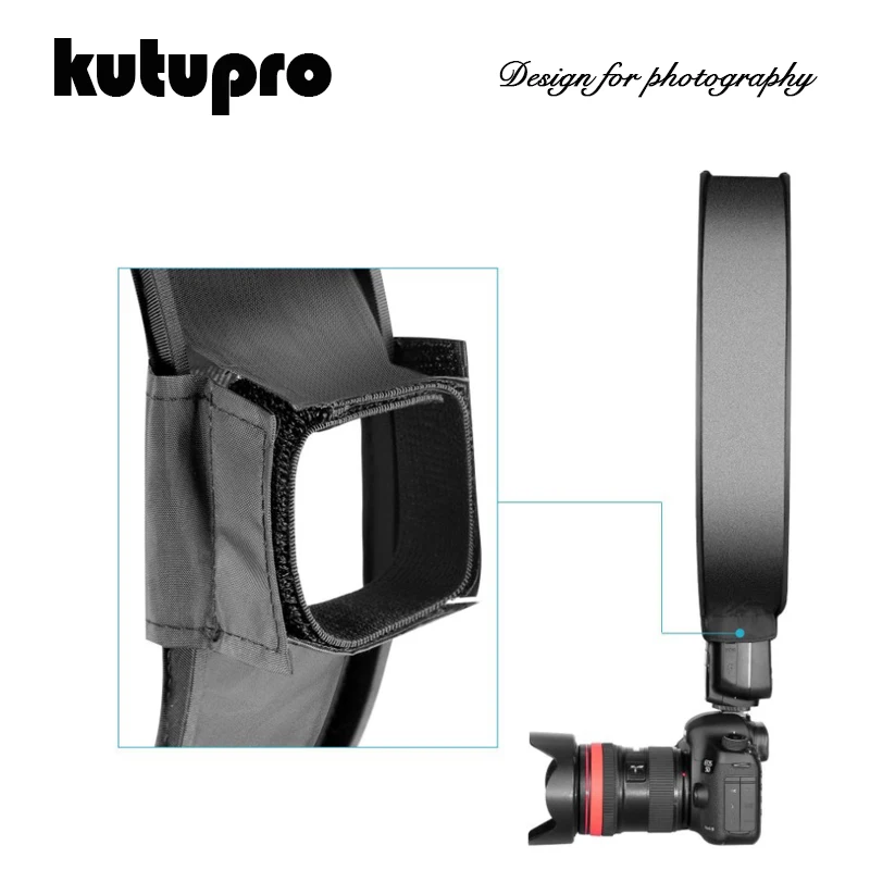 Универсальный Круглый рассеиватель для вспышки KUTUPRO 40 см складной