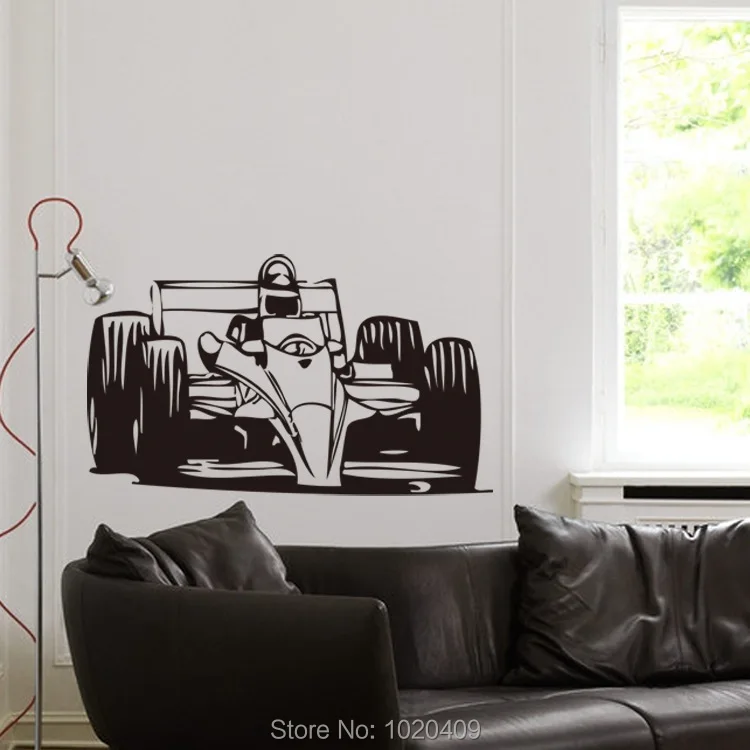 Y5703 гоночный автомобиль искусство милые контуры дизайн стены виниловая наклейка