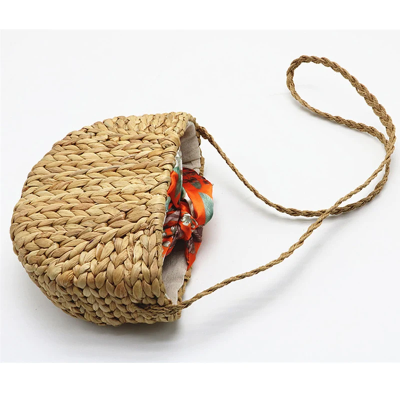 Женская плетеная кросс-боди сумка XMESSUN 2020 Пляжная соломенная через плечо с бантом