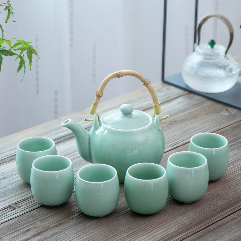 TANGPIN большой емкости celadon чайные сервизы фарфоровые чайник чайный китайский чайный набор кунг-фу посуда для напитков