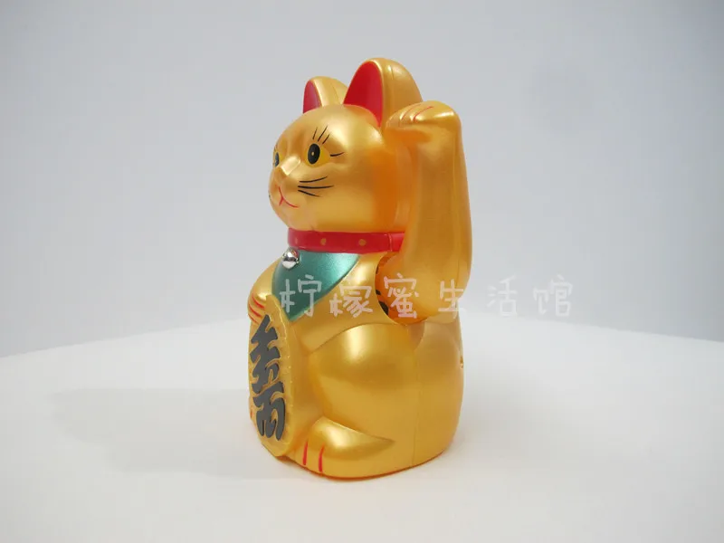 1 шт. креативный Кот Lucky Cat золото/белый пластик развевающаяся лапа качели