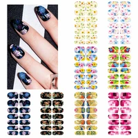 1 sheet water transfer foil nails sticker butterfly flower design nails stickers nails styling tools water film paper decals