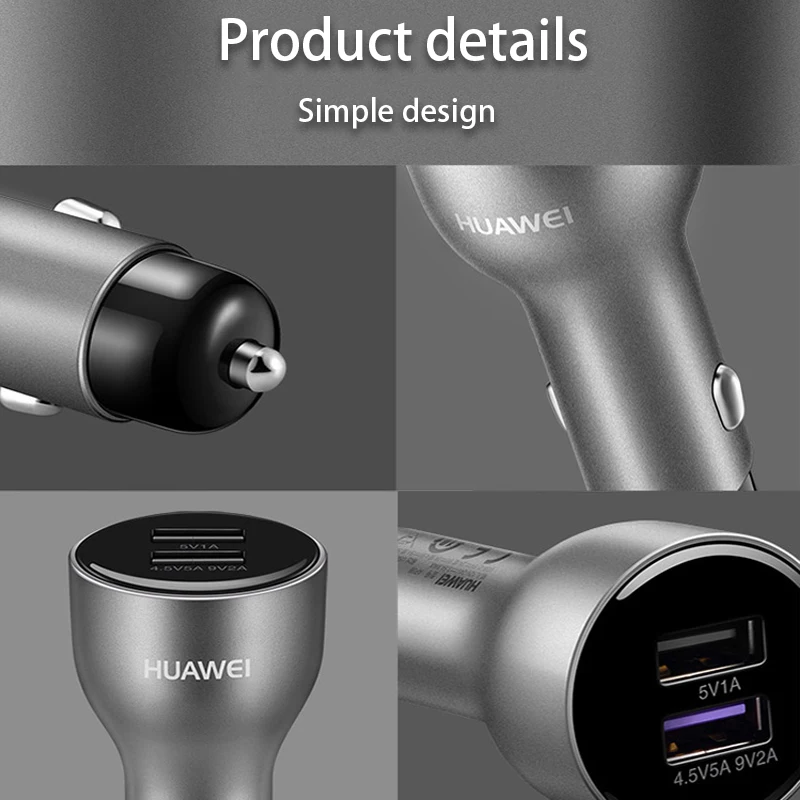 Автомобильное зарядное устройство Huawei оригинальное быстрое Mate 9 10 20 X P10 Plus P20 Pro Type