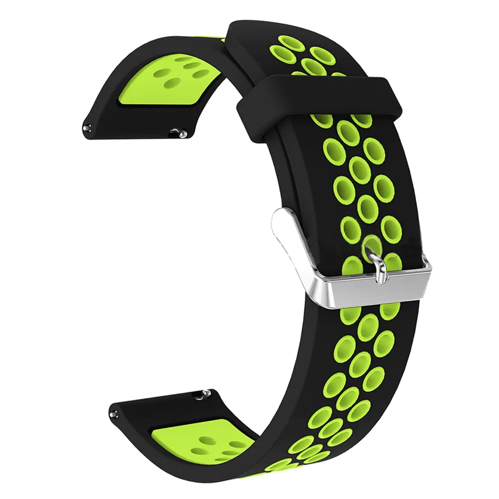 20 22 мм Galaxy watch 46 мм ремешок для samsung gear sport S2 S3 Classic Frontier watch Band huami amazfit pace Bip BIT Lite band - Цвет ремешка: Black yellow