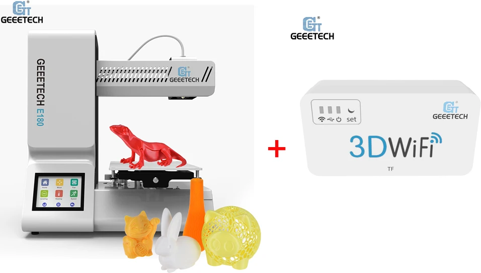 with WiFi Model 3D-принтеры Geeetech E180 Высокоточный Рабочий стол 3D-принтеры Wi-Fi Подключение 3,2 дюйма, разрешение Full Цвет Сенсорный экран - Цвет: with WiFi Model