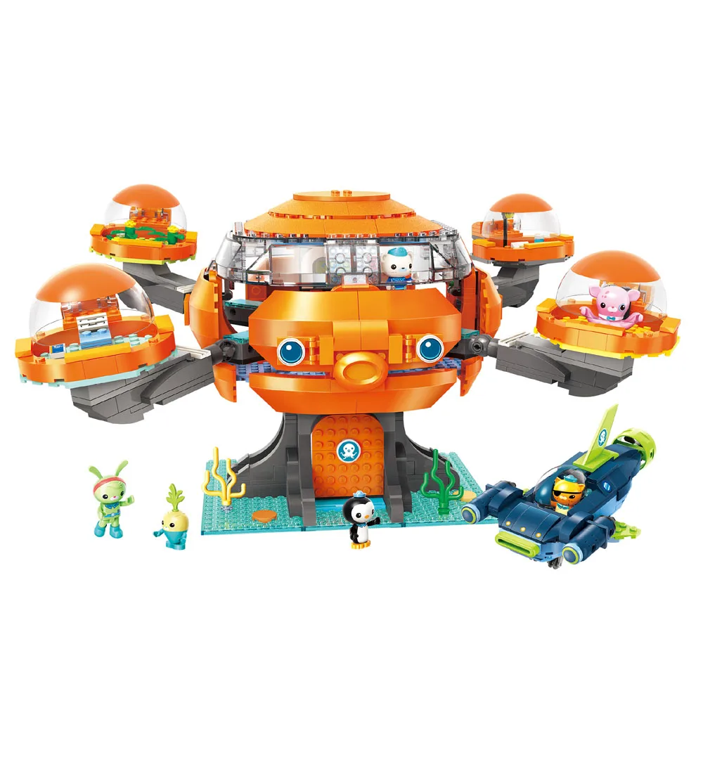 Octonauts строительный блок Octo-Pod Octopod игровой набор CUP-Q Молот Акула автомобиль и барнаклс квазии песо Твик чернильный