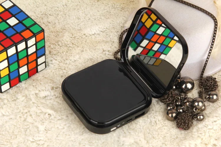 Косметический Чехол зеркальный мобильный макияж зеркало Банк питания зарядное устройство USB 10000 мАч для всех мобильных телефонов с упаковкой