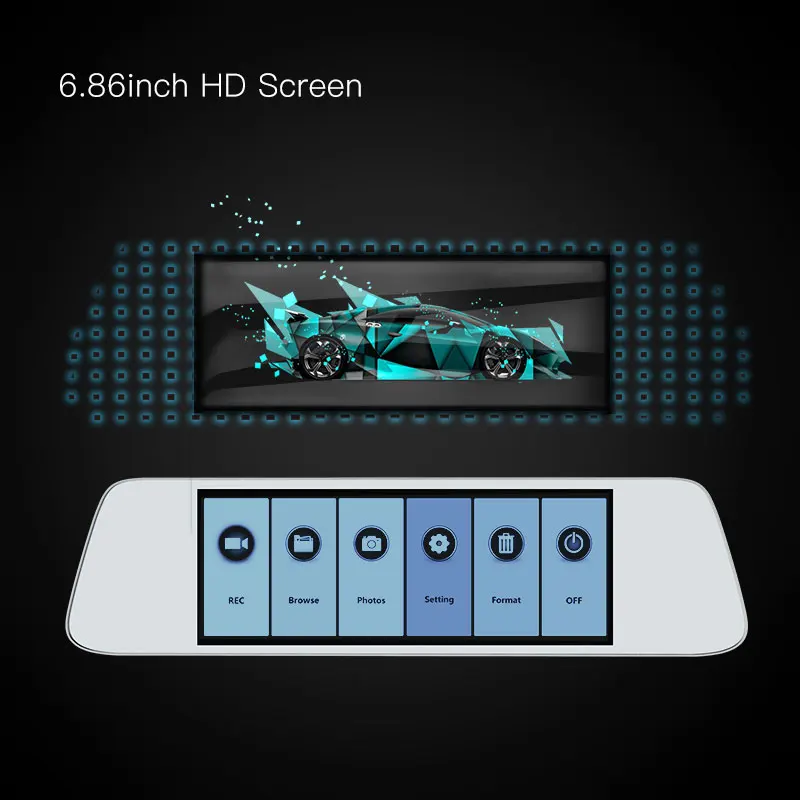 Зеркало видеорегистратор JADO D560 Автомобильный регистратор с экраном 6 86 Full HD