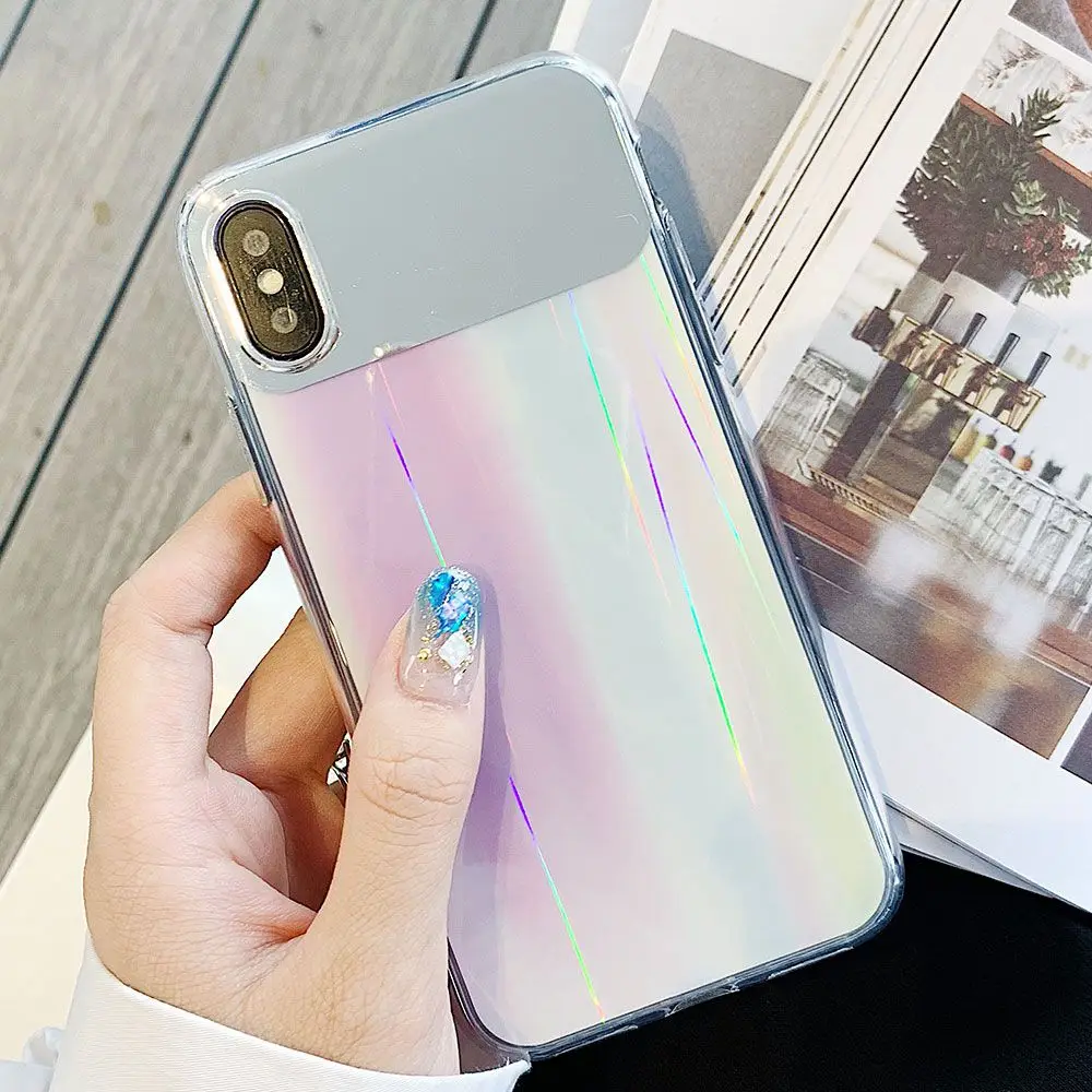 KISSCASE зеркальный ПК чехол для телефона iPhone X XS MAX XR 7 Plus Чехлы Аврора макияж стекло 8 6