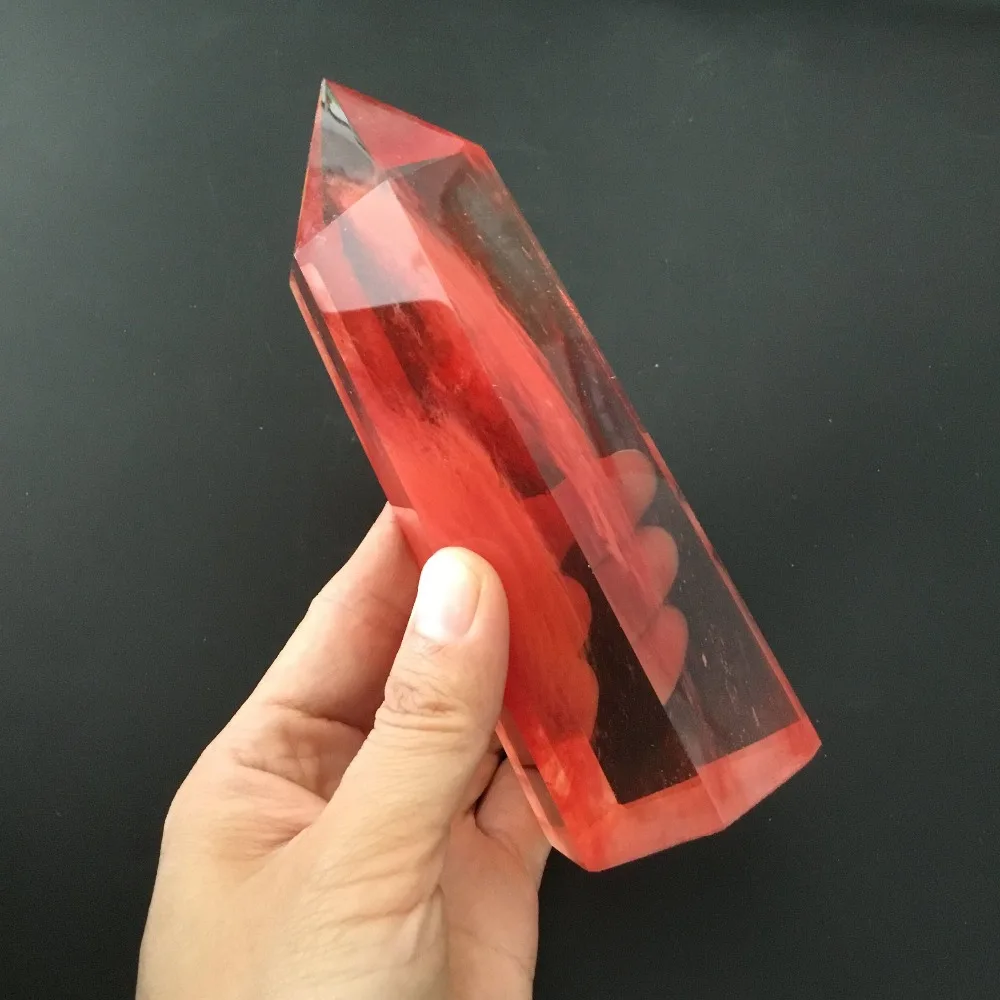 

Hight quality Red smelting quartz crystal Stones Points