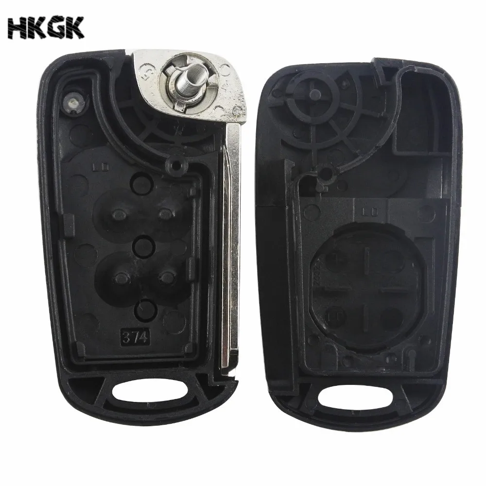 3 кнопки откидной Складной Дистанционный автомобильный чехол для ключей Kia Rio Picanto