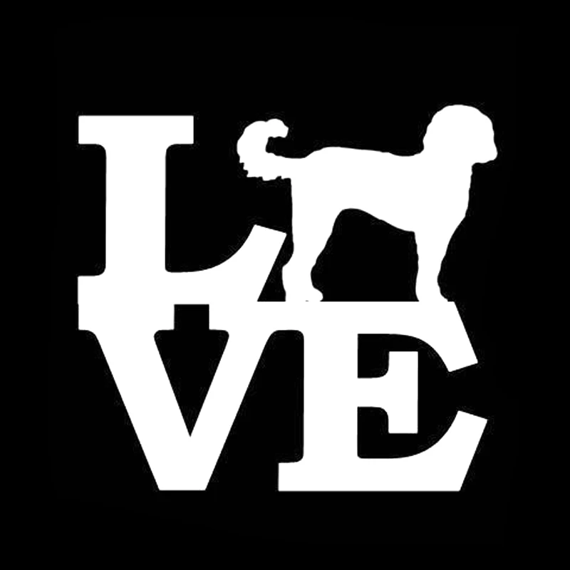 TGS 15 2 см * 14 1 Goldendoodle Love Naughty Dog автомобильные виниловые наклейки черный/серебристый