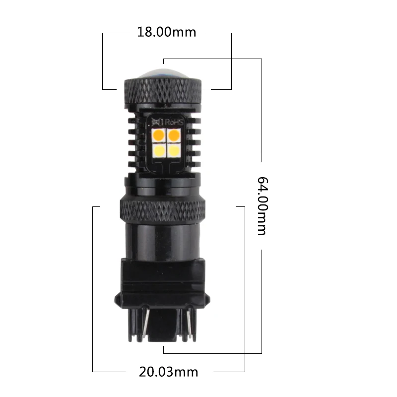 R8 2 шт. 3030 16SMD автомобильный 1157 P21/5 Вт 7443 3157 3357 Янтарный указатель поворота/белый