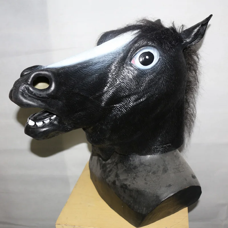

2018 новые продукты реалистический лошадиный маски животных из латекса для Хэллоуин реквизит для украшения вечеринки Для женщин и мужчин
