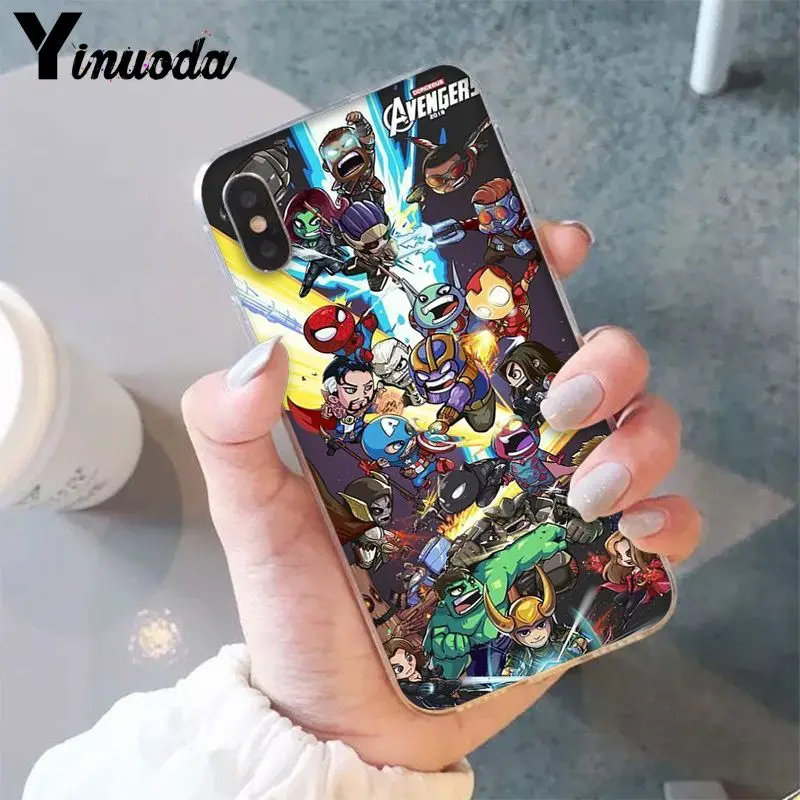 Yinuoda Marvel мстители супергерой комиксы на заказ фото мягкий чехол для телефона для iPhone 6S 6plus 7plus 8 8Plus X Xs MAX 5 5S XR - Цвет: A6