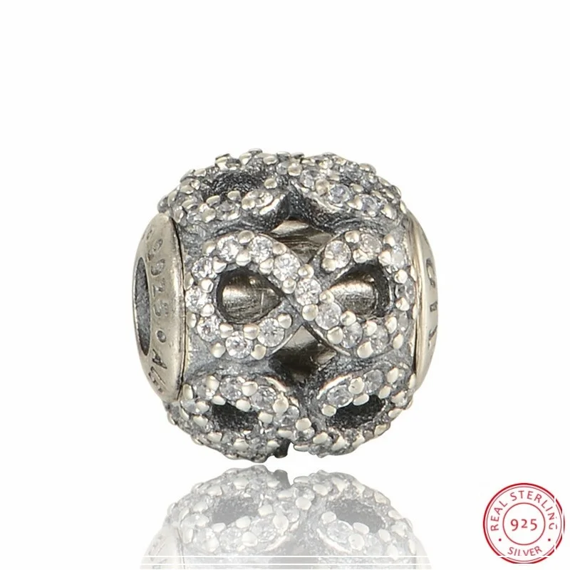 ESSENCE Micro Flush set CZ Charm Beads для женщин ювелирное изделие DIY Fit PANDORA Charms Серебро 925