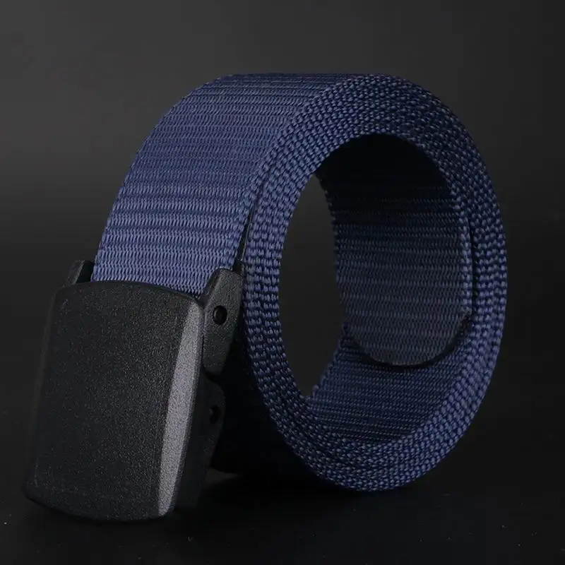 Мода 2017 г. Для мужчин холст ремень гладкой пряжкой Ремни армия тактика инструмент
