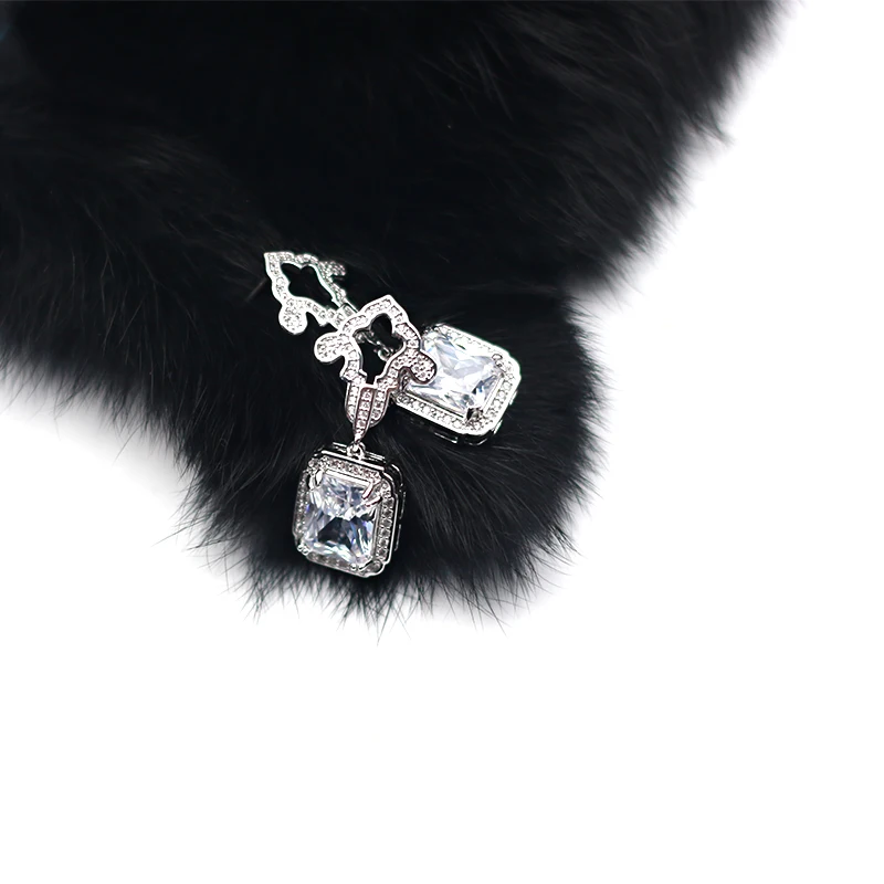 MADALENA SARARA S925 иглы серьги-подвески в форме фианит AAAA и с украшением в виде кристаллов со вставками с цветочным рисунком Стиль Girl