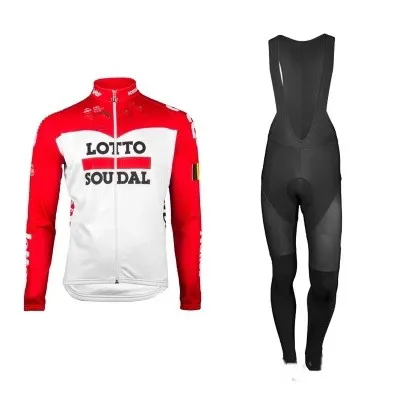 Зимние флисовые теплые длинные вело Джерси 2018 LOTTO SOUDAL PRO Team Mtb с длинным рукавом