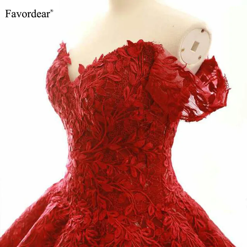 Favordear 2019 Sweetheart Off The Shoulder Ball Gown Evening Dress Vestidos De Noche Pleated Luxurious Formal Dress Prom Dress