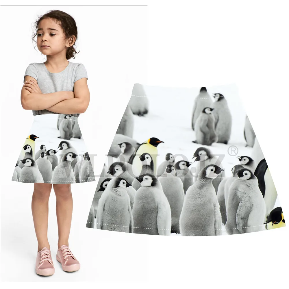 Детская летняя юбка с принтом Пингвин|kids girls skirt|girls skirtsskirt dance |