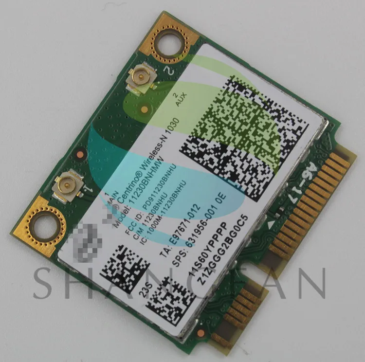 

Wireless-N1030 11230BNHMW 300M+bluetooth3.0 Half Mini PCI-e Wireless Card FRU:60YFFFF 60YPPPP for Lenovo U300s U400