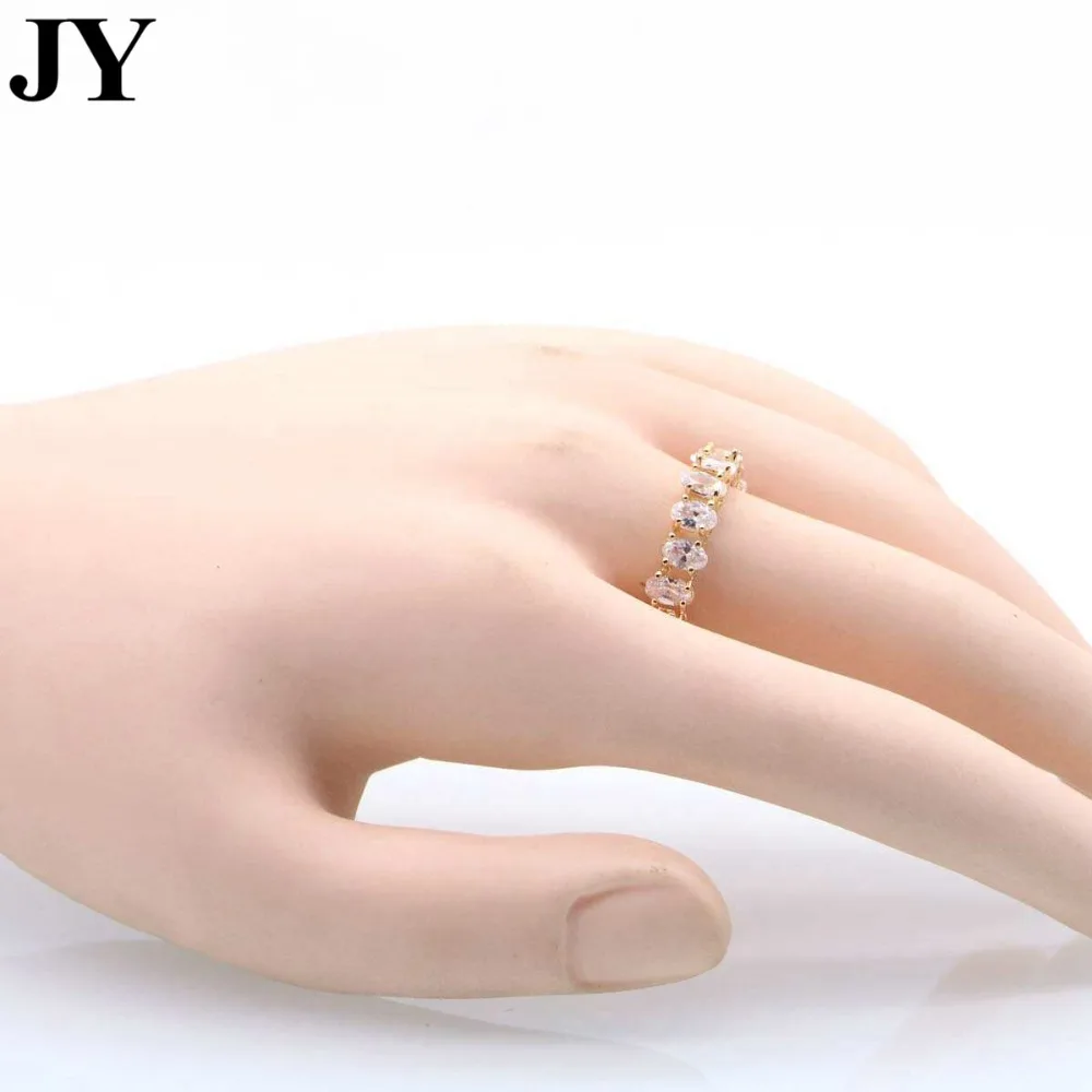 JY new fashion crystal round white zircon ring for women red jewelry simple elegant charm gift women's favorite | Украшения и