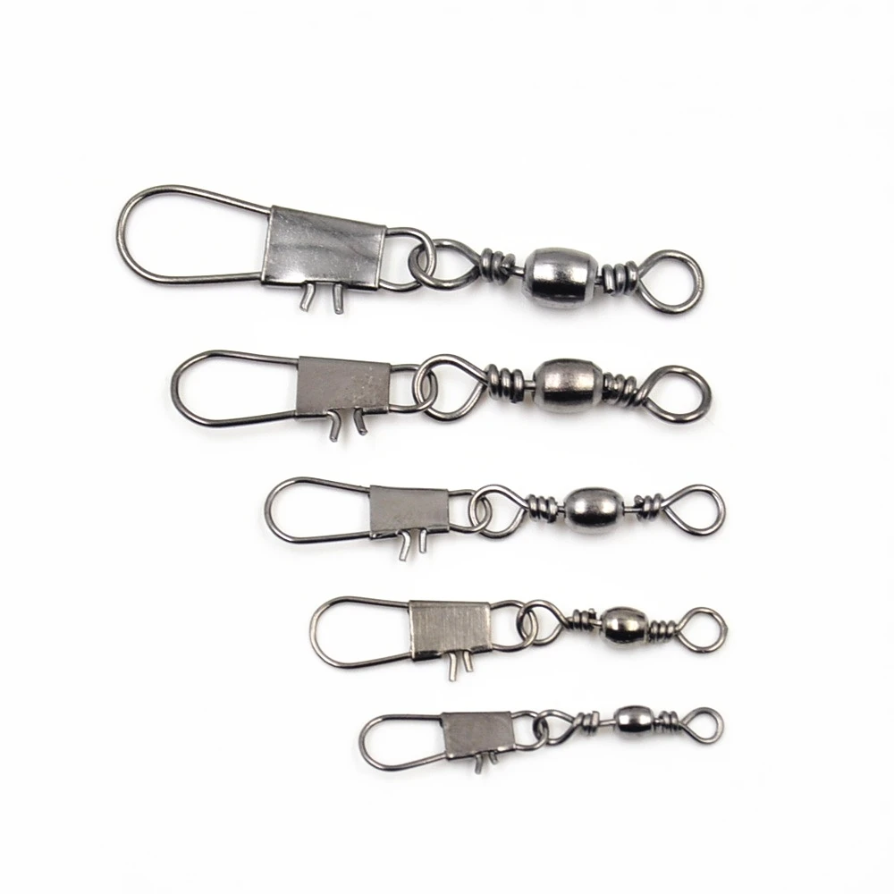 20pcs/lot Fishing Connector Rolling Swivel Stainless Steel Accessories Nice Snap Lure Tackles | Спорт и развлечения