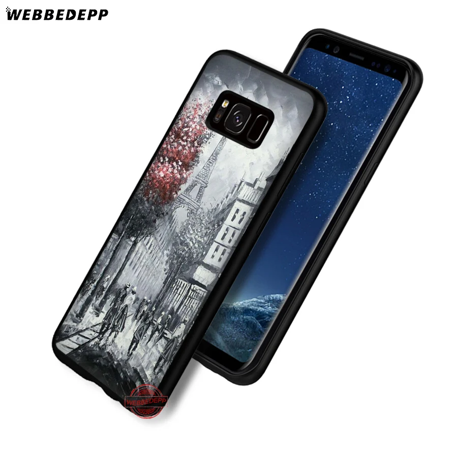 WEBBEDEPP The Eiffel Tower Paris love Soft TPU Case for Samsung A3 A5 A6 A7 A8 A9 S6 S7 Edge S8 S9 S10e J6 Plus Note 8 9 | Мобильные