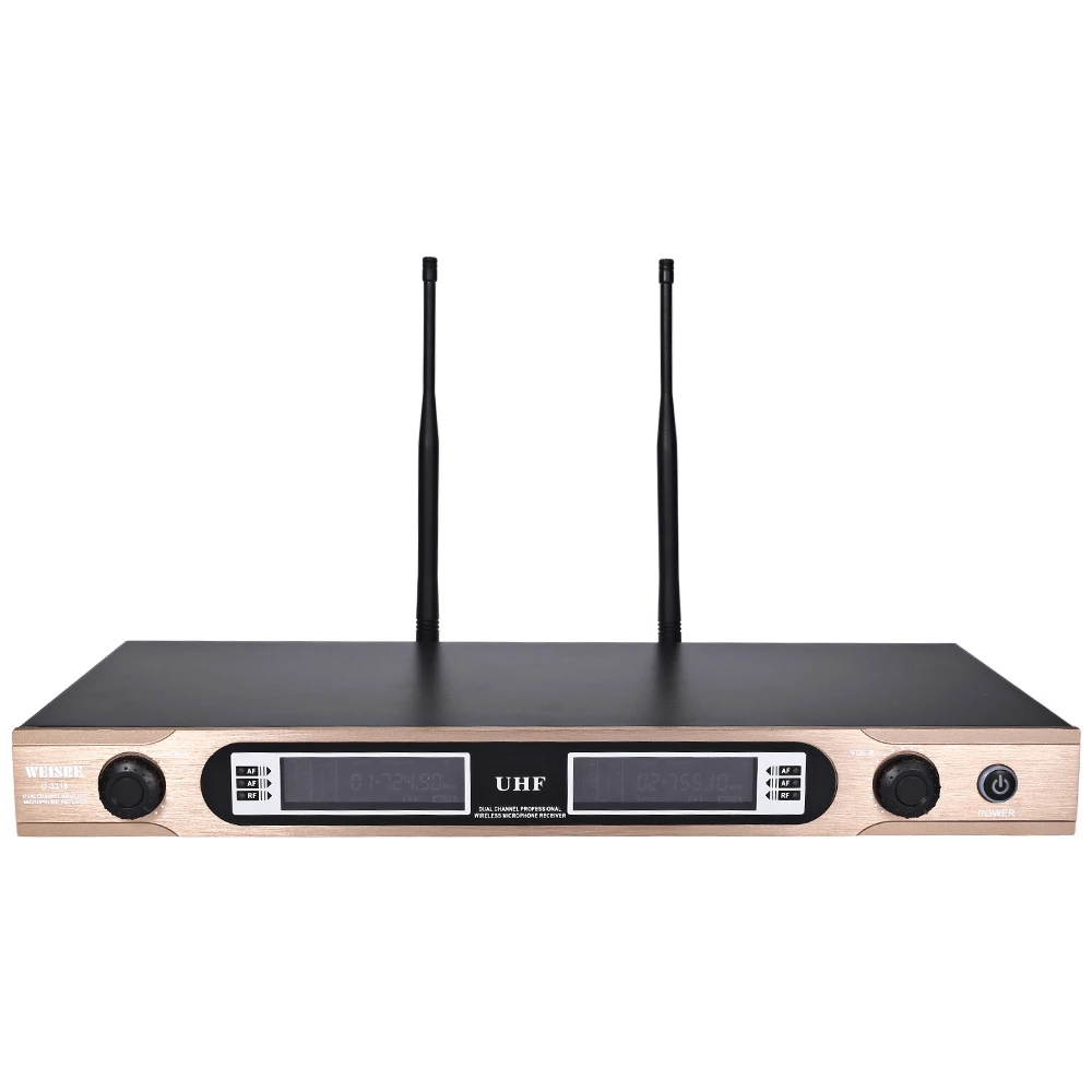 WEISRE U 3316 Профессиональный UHF беспроводной ручной двухканальный передатчик с микрофоном 740 790 МГц|mic set|uhf