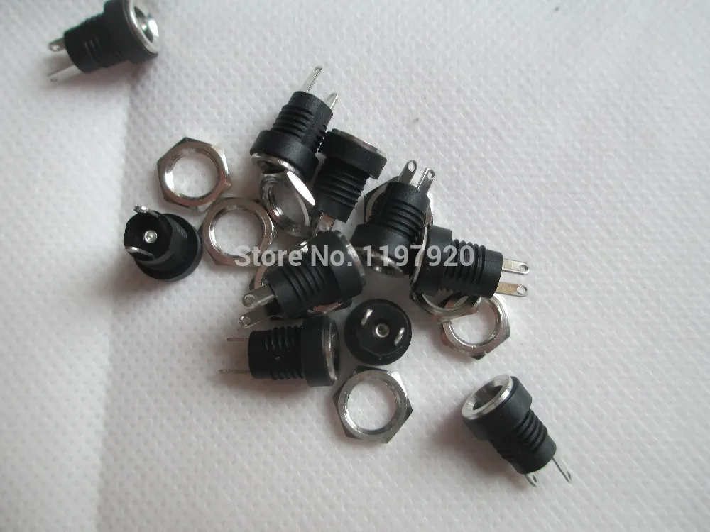 Fixmee 50pcs 2.1mm x5.5mm Panel Chassis Mount DC 12v Socket outlet adapter connector Charge Poweer Supply Jack New | Обустройство